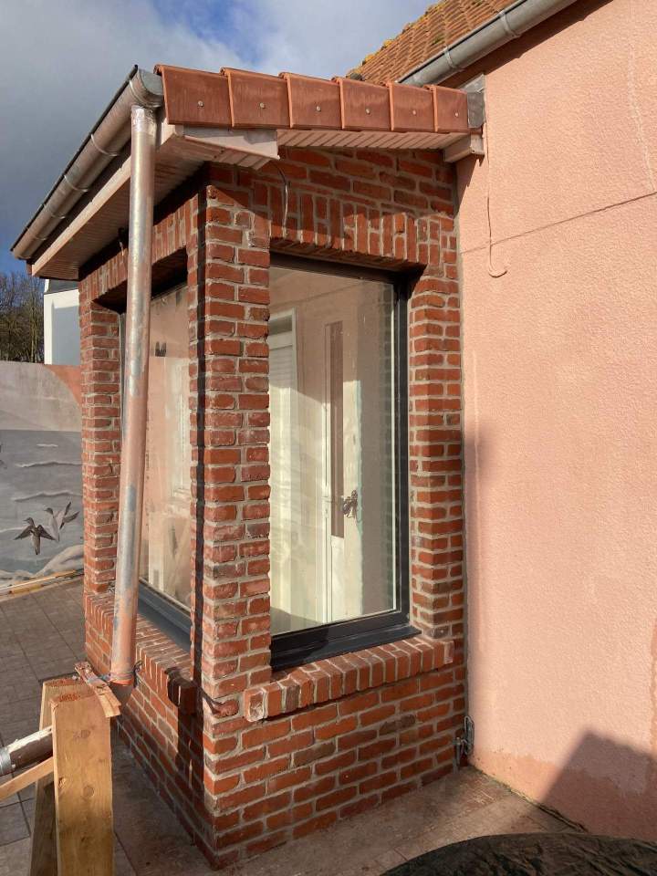 Aprés pose de briquette + joints.